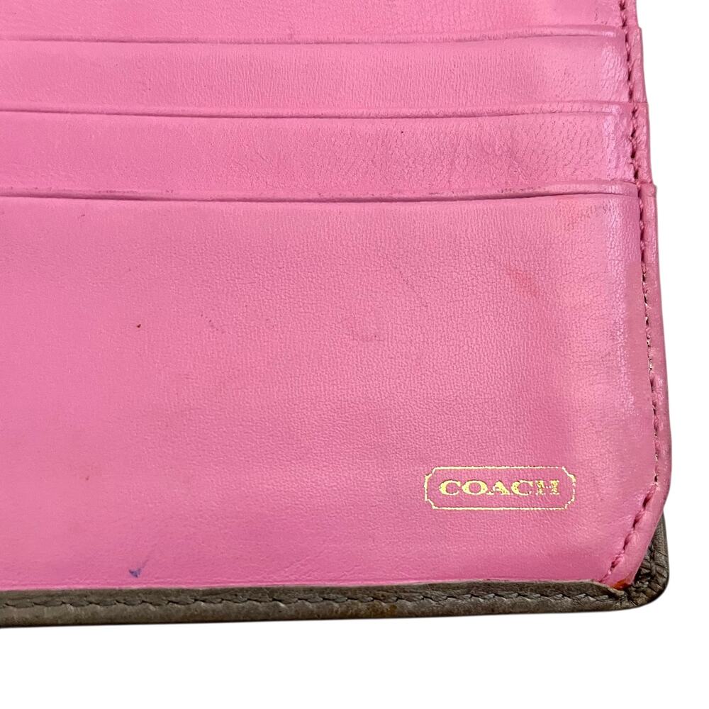 Coach Legacy Gray Garcia Leather Brass Buckle Long Slim Envelope Wallet #41832 - Picture 4 of 10